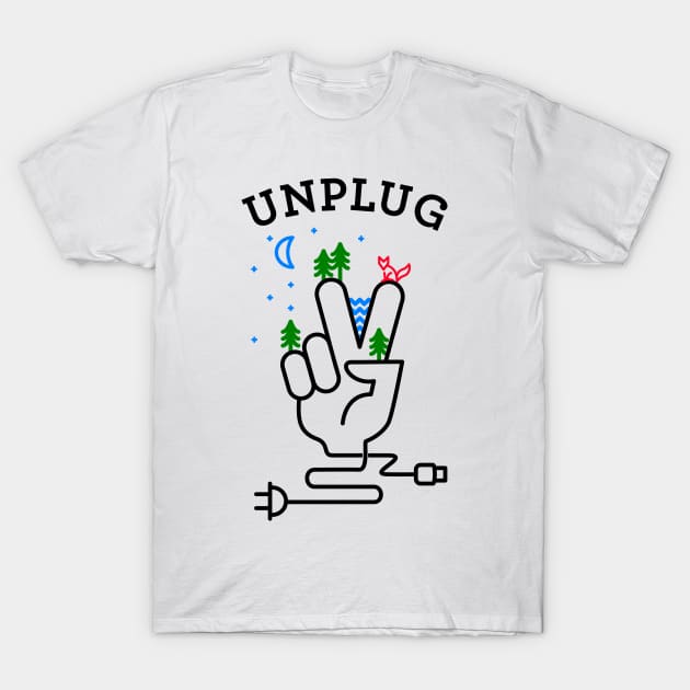 Unplug T-Shirt by 38Sunsets